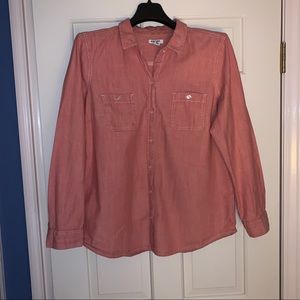 OLD NAVY MUTED CORAL BUTTON DOWN CASUAL SHIRT SIZE LARGE
